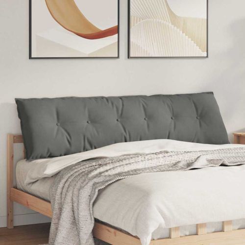 Възглавница за гръб Тъмен сив 180 x 50 см Микрофибърна тъкан