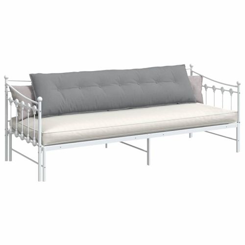 Възглавница за гръб Светлосиво 200 x 19 x 50 см текстил