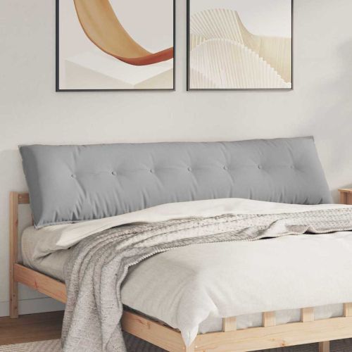 Възглавница за гръб Облачно сиво 200 x 19 x 50 см текстил