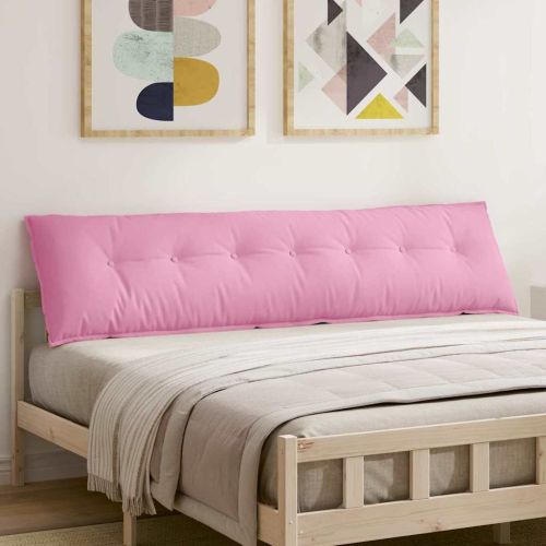 Възглавница за гръб Розово 200 x 19 x 50 см текстил