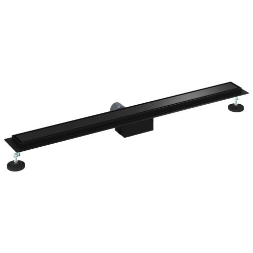 2 в 1 душов дренаж Черно 100 cm Неръждаема стомана 304