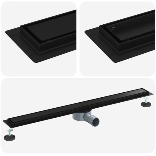 Душ канал 2-в-1 с 360° сифони Черно 90 cm