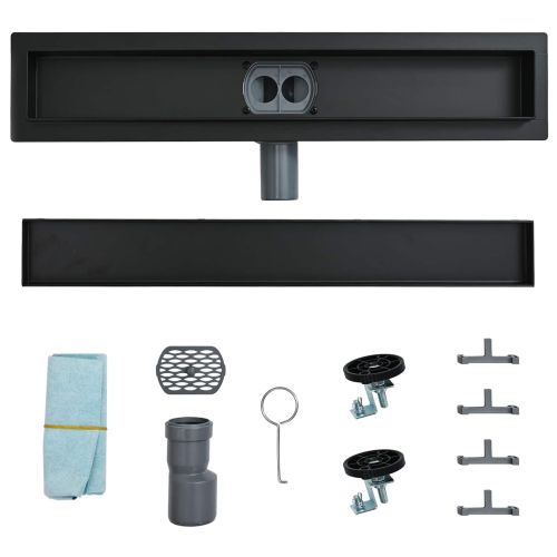 Душ канал 2-в-1 с 360° сифони Черно 90 cm