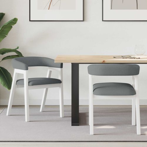 Обедени столове 2 pcs Бяло 54 x 57 x 73 см