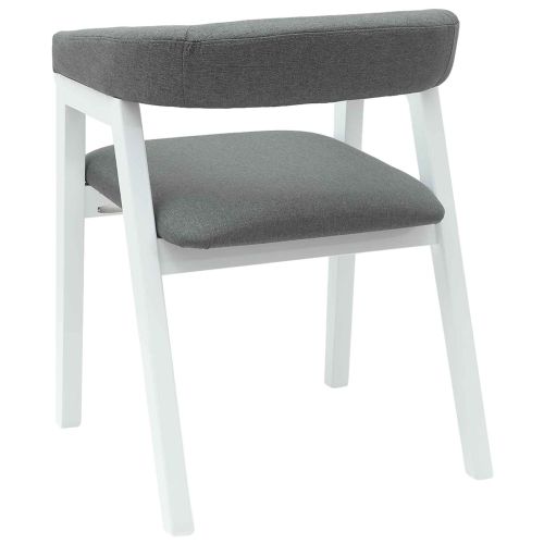 Обедени столове 2 pcs Бяло 54 x 57 x 73 см Солидно гумено дърво