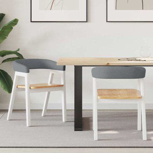 Обедени столове 2 pcs Бяло 54 x 57 x 73 см