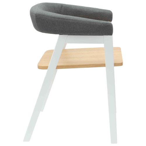 Обедени столове 2 pcs Бяло 54 x 57 x 73 см Солидно гумено дърво