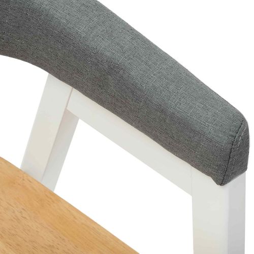 Обедени столове 2 pcs Бяло 54 x 57 x 73 см Солидно гумено дърво