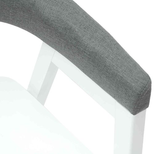 Обедени столове 2 pcs Бяло 54 x 57 x 73 см Солидно гумено дърво