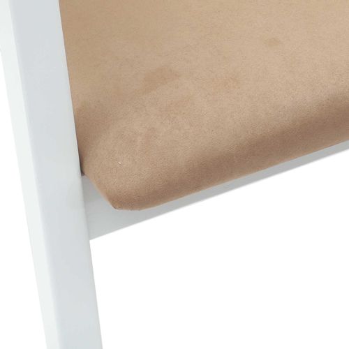 Обедени столове 2 pcs Бяло 54 x 57 x 73 см Солидно гумено дърво