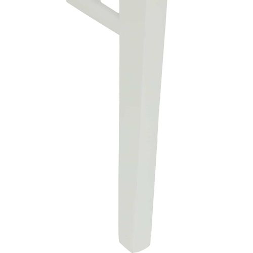 Трапезен стол 2 pcs Бяло Солидно гумено дърво