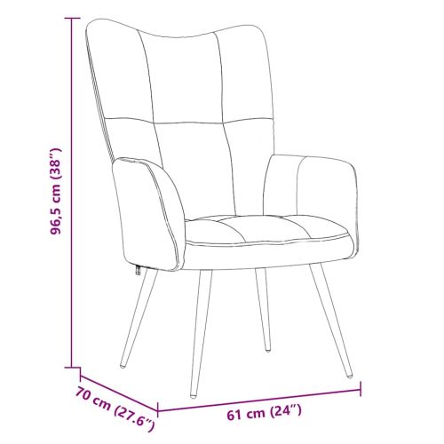 Кресло за релаксация Тъмен сив 70 x 61 x 96,5 см Кадифе