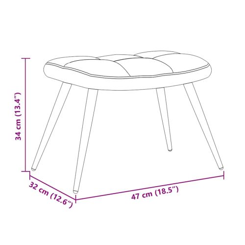 Релаксиращ стол с пуф 2 pcs Тъмен сив Кадифе