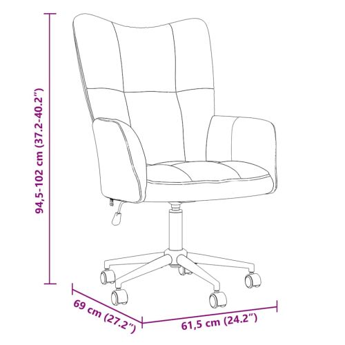 Кресло за релаксация Тъмен сив 62 x 68,5 x 105 см Кадифе