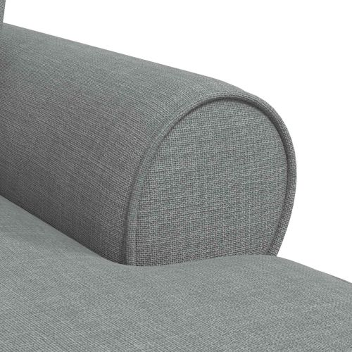 Шезлонг с пола Светлосиво 91 x 157 x 91 см текстил