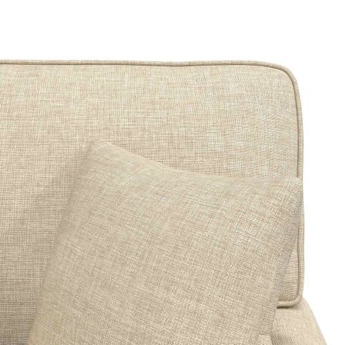 Шезлонг с пола с възглавница Крем 91 x 157 x 91 см текстил