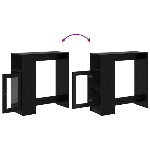 Бар маса с рафт Черния дъб 101 x 40 x 103,5 см Инженерно дърво