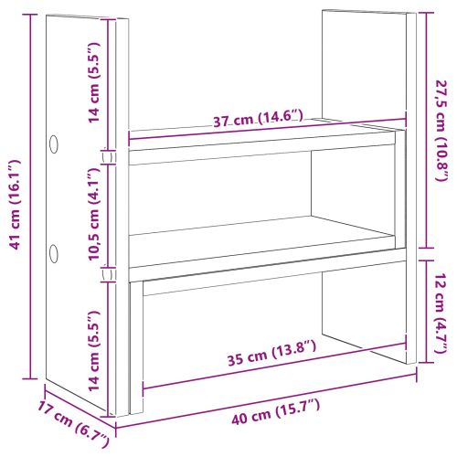 Подставка за монитор на бюро Черния дъб 40 x 17 x 41 см