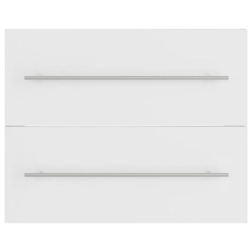 Долен шкаф за мивка, бял, 60x38,5x48 см, инженерно дърво