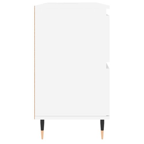 Шкаф за баня, бял, 80x33x60 см, инженерно дърво