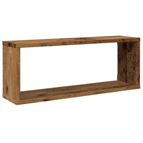 Wall Cube Shelves 2 бр. старо дърво 60x15x23 cm