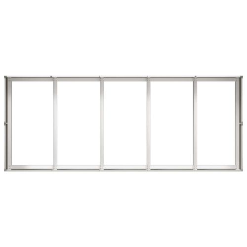 Кашпа, 200x80x40 см, неръждаема стомана