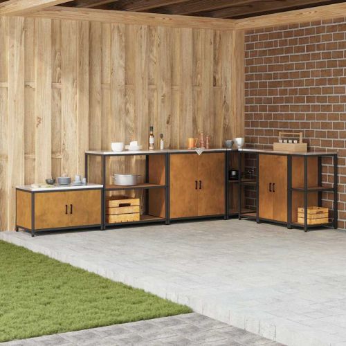 Съхранение в кухнята с рафт Ръждясало 60 x 50 x 92 см Стомана