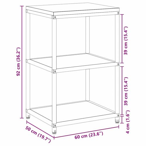 Съхранение в кухнята с рафт Сребрист 60 x 50 x 92 см Стомана
