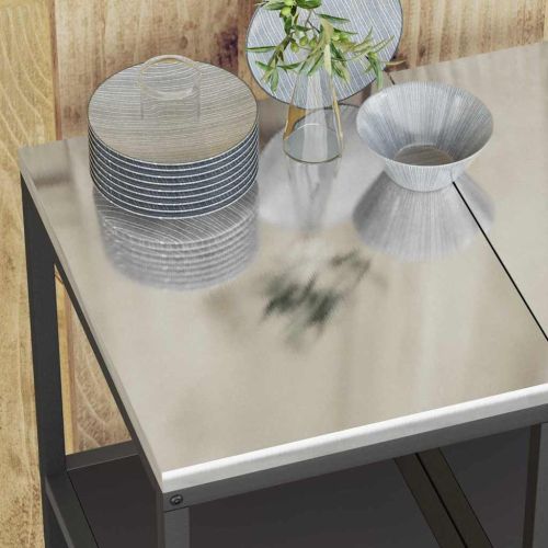 Съхранение в кухнята с рафт Черно 60 x 50 x 92 см Стомана