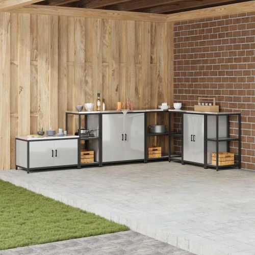 Съхранение в кухнята с рафт Сребрист 60 x 50 x 92 см Стомана