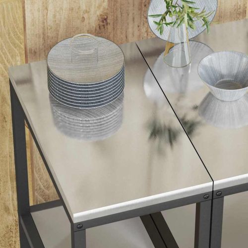 Съхранение в кухнята с рафт Сребрист 60 x 50 x 92 см Стомана