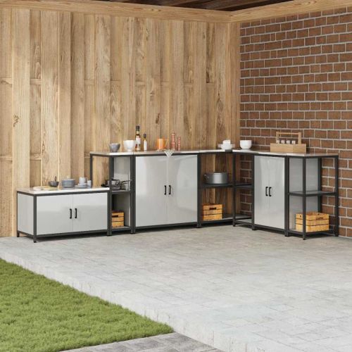 Съхранение в кухнята с рафт Сребрист 60 x 50 x 92 см Стомана