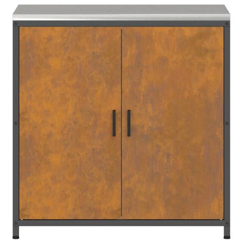 Съхранение в кухнята с рафт Ръждясало 60 x 50 x 92 см Стомана