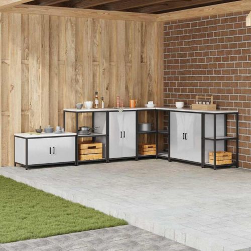 Съхранение в кухнята с рафт Сребрист 60 x 50 x 92 см Стомана