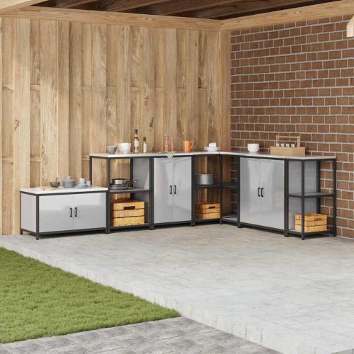 Съхранение в кухнята с рафт Сребрист 60 x 50 x 92 см Стомана