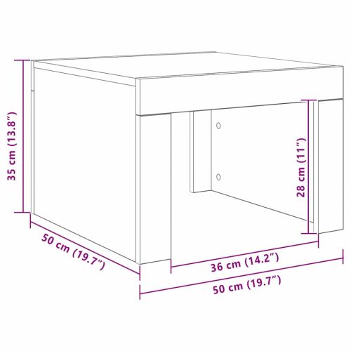 Масичка за кафе Старо дърво 50 x 50 x 35 cm Инженерно дърво