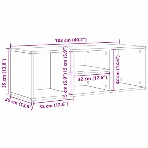 Пейка за обувки Черния дъб 102 x 35 x 35 cm Инженерно дърво