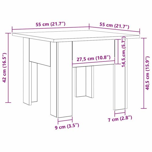 Масичка за кафе Дъб 55 x 55 x 42 cm Инженерно дърво