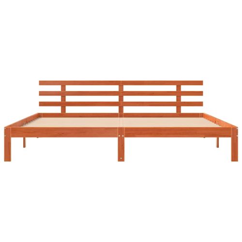 Рамка за легло с таблото Кафяво с восъчно покритие