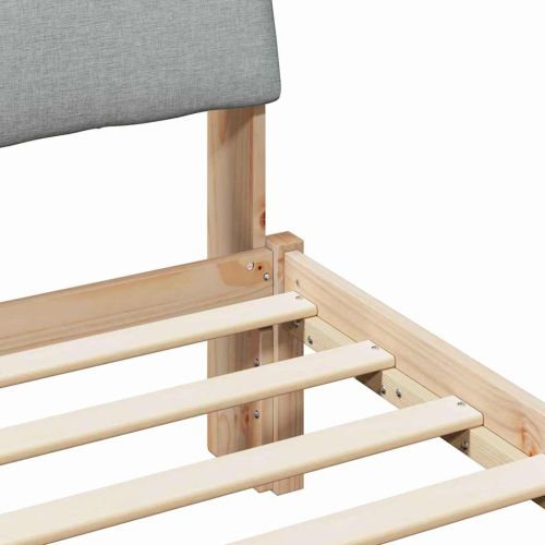 Рамка на леглото с таблото Кафяв и светло сив 120 x 200 cm