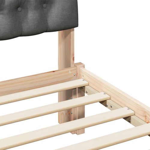 Леглова рамка с тапицирана гръбна част Кафяво 120 x 200 cm