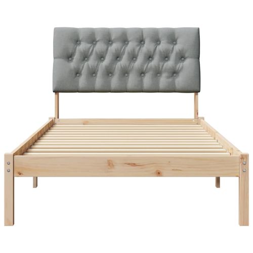 Леглова рамка с тапицирана гръбна част Кафяво 100 x 200 cm