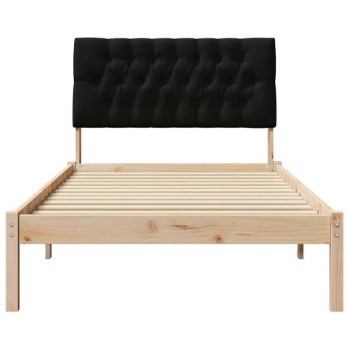 Леглова рамка с тапицирана гръбна част Кафяво 100 x 200 cm