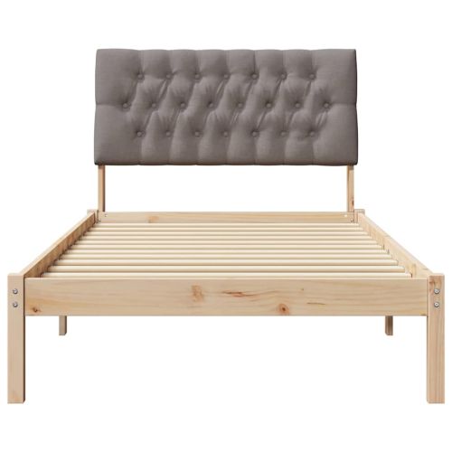 Леглова рамка с тапицирана гръбна част Кафяво 100 x 200 cm