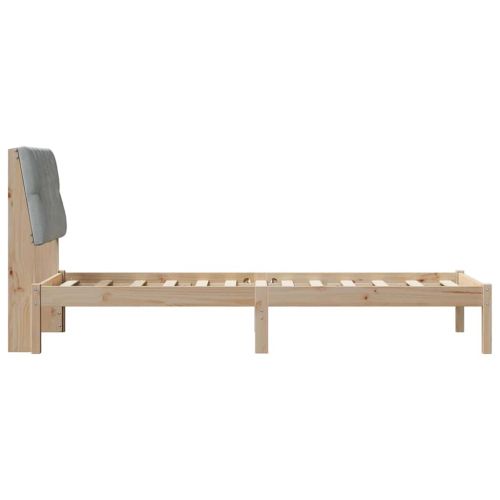 Леглова рамка с тапицирана гръбна част Кафяво 80 x 200 cm