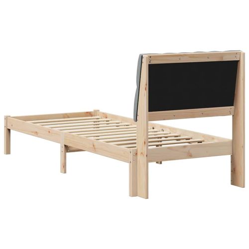 Леглова рамка с тапицирана гръбна част Кафяво 80 x 200 cm