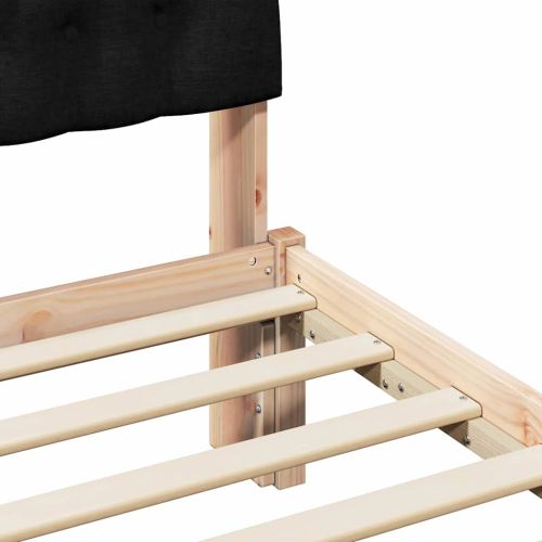 Леглова рамка с тапицирана гръбна част Кафяво 80 x 200 cm