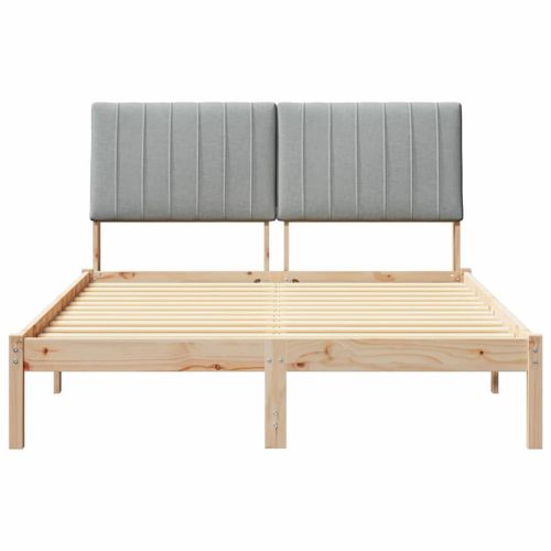 Рамка за легло Кафяво 135 x 190 cm Солидно борово дърво