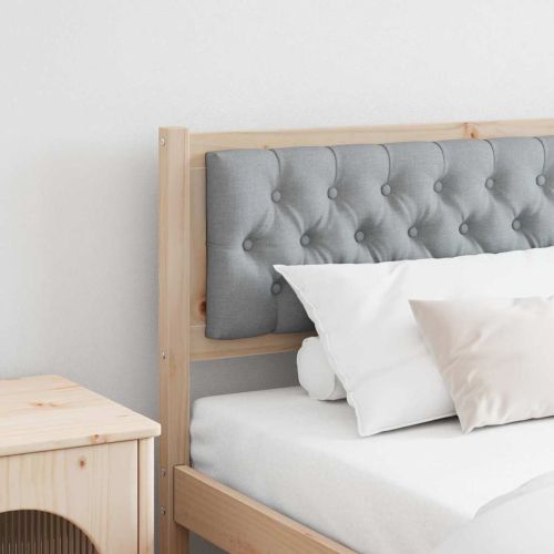 Облегалка за глава Кафяв и светло сив 200 cm Борово дърво масив