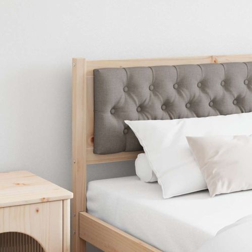 Облегалка за глава Кафяво и таупе 200 cm Борово дърво масив